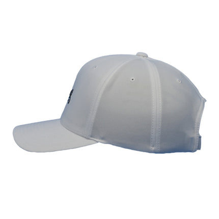 The 1i Golf logo is proudly displayed on a white Flexfit 110® Cool &amp; Dry Mini Pique cap.