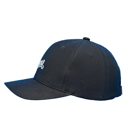 1i Golf logo 3D designed is proudly displayed on a black Flexfit 110® Cool &amp; Dry Mini Pique cap.